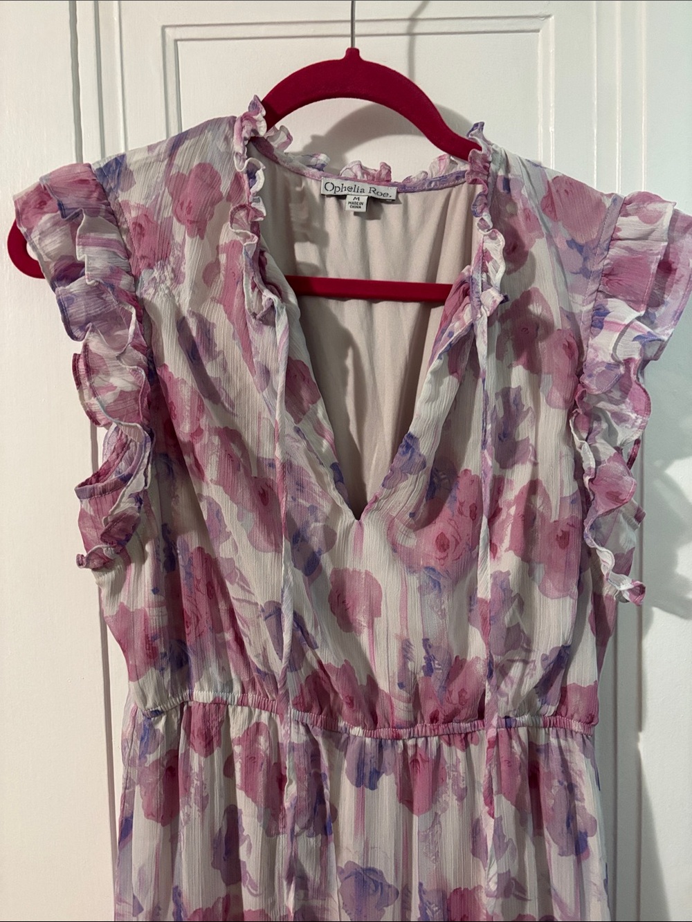 Ophelia Rose Pink Floral Midi Dress